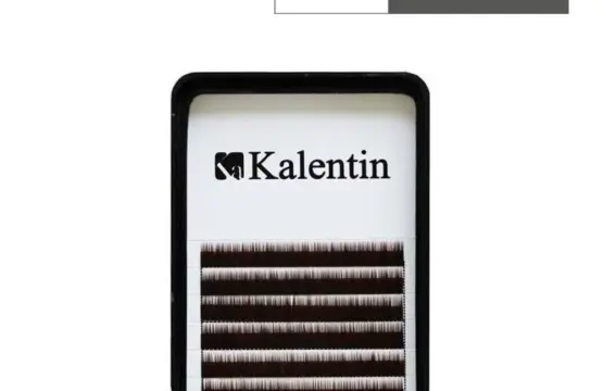 Kalentin Extensión de Cejas Planas Marrón Oscuro 5mm